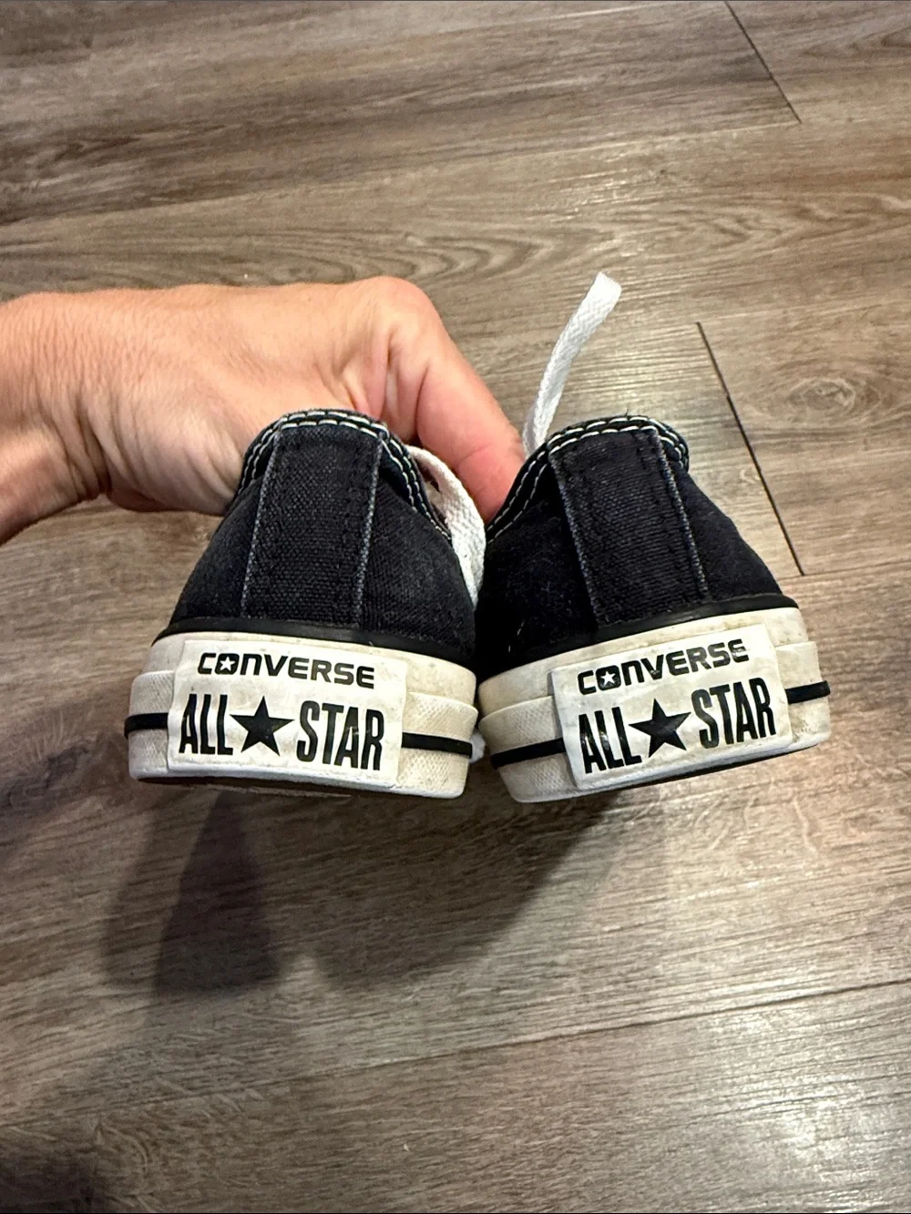 Converse Black and White Low Top Canvas Sneakers Size 7